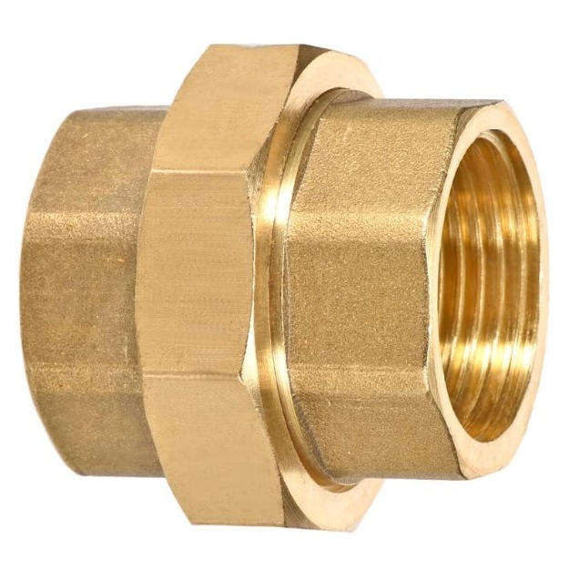 Brass straight hex coupling 3/4 F-NPT