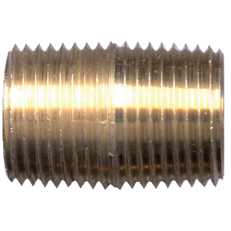 Brass straight close nipple 1-1/2 M-NPT