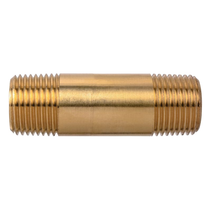 Brass straight long nipple 1/8 M-NPT X 4 in long