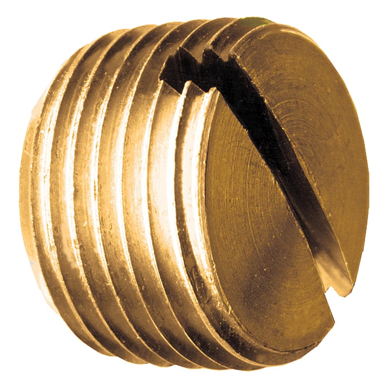 Brass slotted head plug 1/8 M-NPT