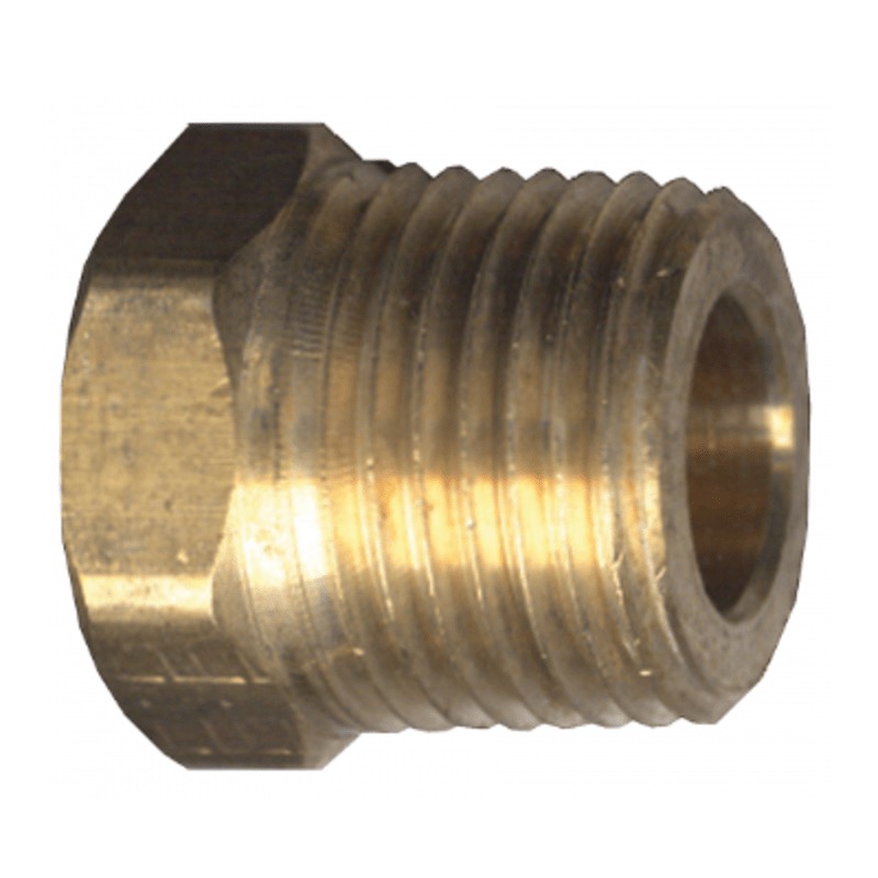 Brass hex head plug 1/8 M-NPT cored