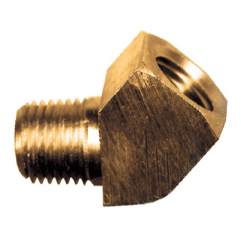Extruded brass 45 deg street elbow 1/8 F-NPT X 1/8 M-NPT