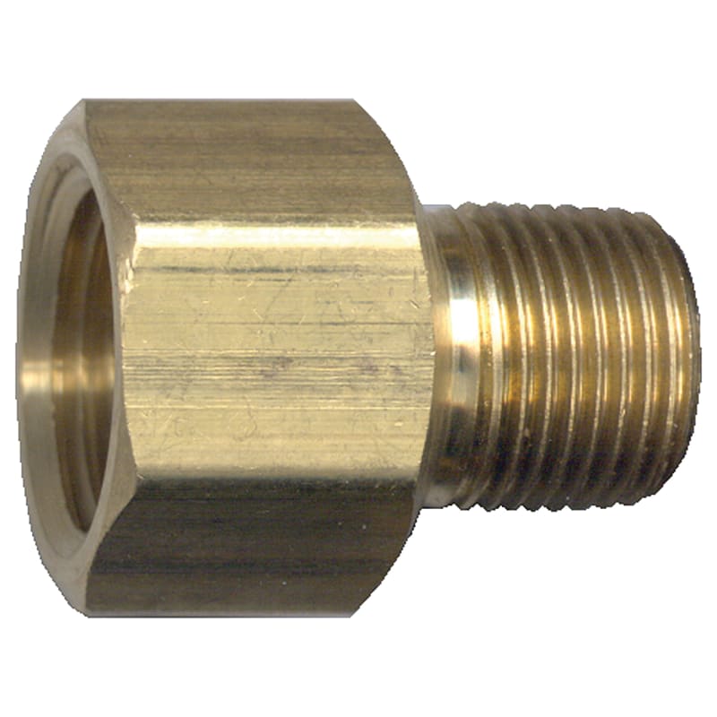 Brass SAE 45° inverted flare straight connector 1/2 tube X 1/4 M-NPT