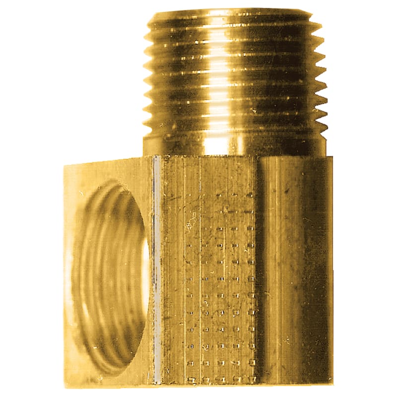 Brass SAE 45° inverted flare 90 deg elbow 5/16 tube X 1/8 M-NPT