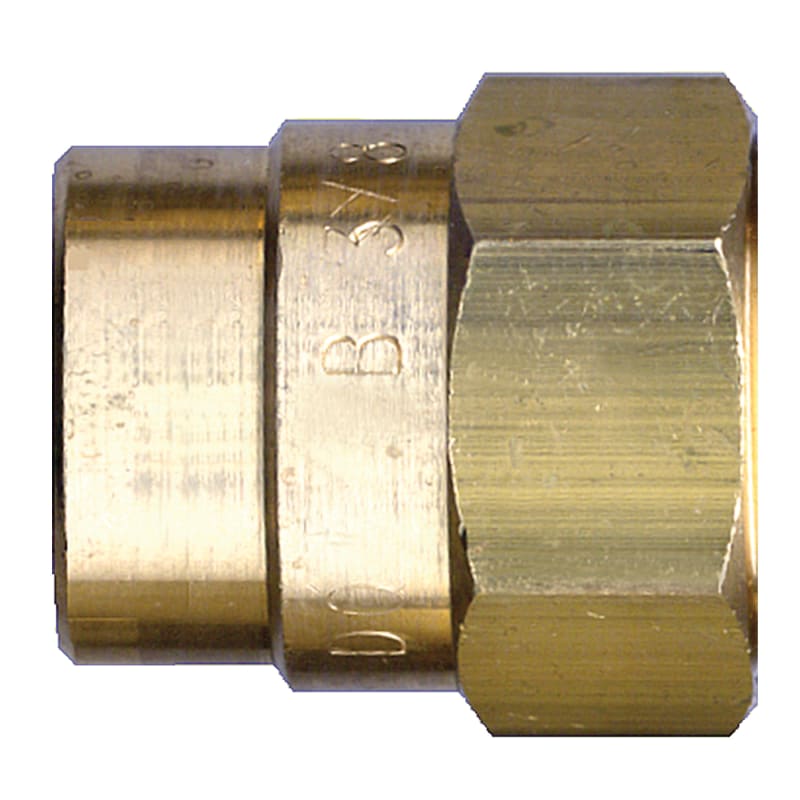 D.O.T. brass compression nut 3/8 tube for air brake rubber hose