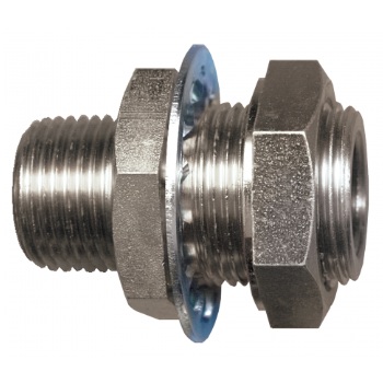 Steel terminal bolt 1/2 M-NPT X 3/8 F-NPT X 2 in long
