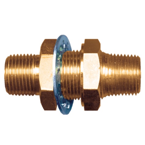 Steel terminal bolt 1/2 M-NPT X 1/4 F-NPT X 2-3/4 in long