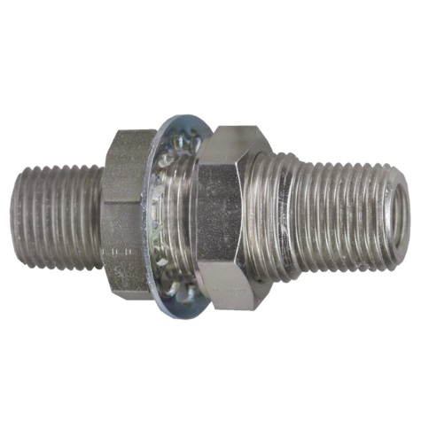 Brass terminal bolt 1/2 M-NPT X 1/4 F-NPT X 1-5/8 in long