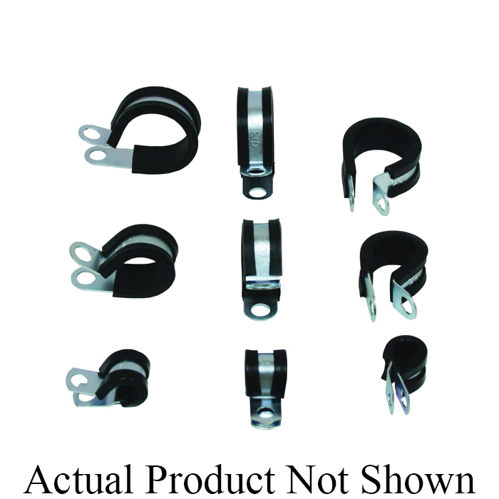 TUBE CLAMPS RUBBER ISOL.HOLE 1/4 DIA 5/8 SS
