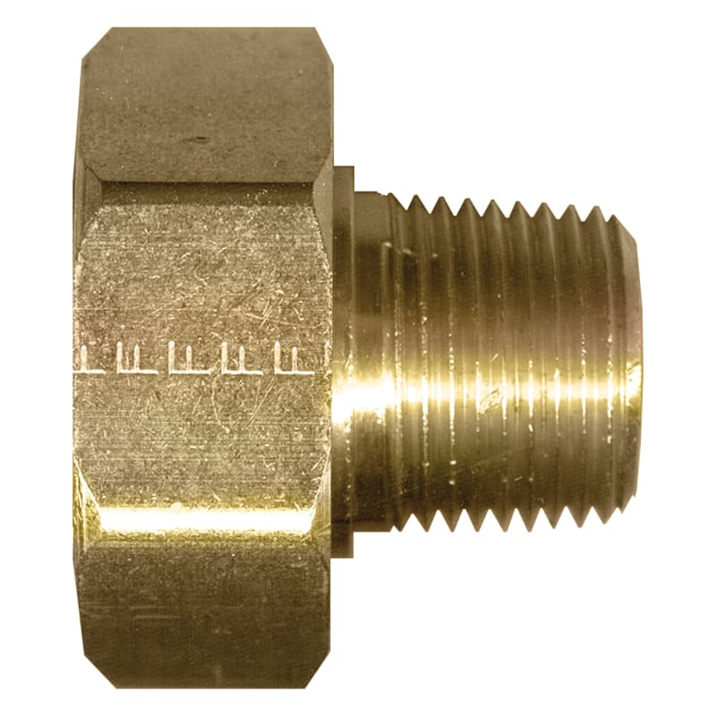 Brass swivel water hose adapter F-GHT X 1/4 M-NPT
