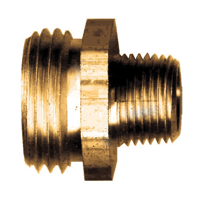 Brass water hose adapter M-GHT X 3/8 M-NPT