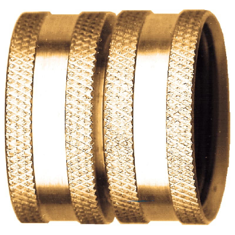 Brass swivel water hose coupling F-GHT X F-GHT