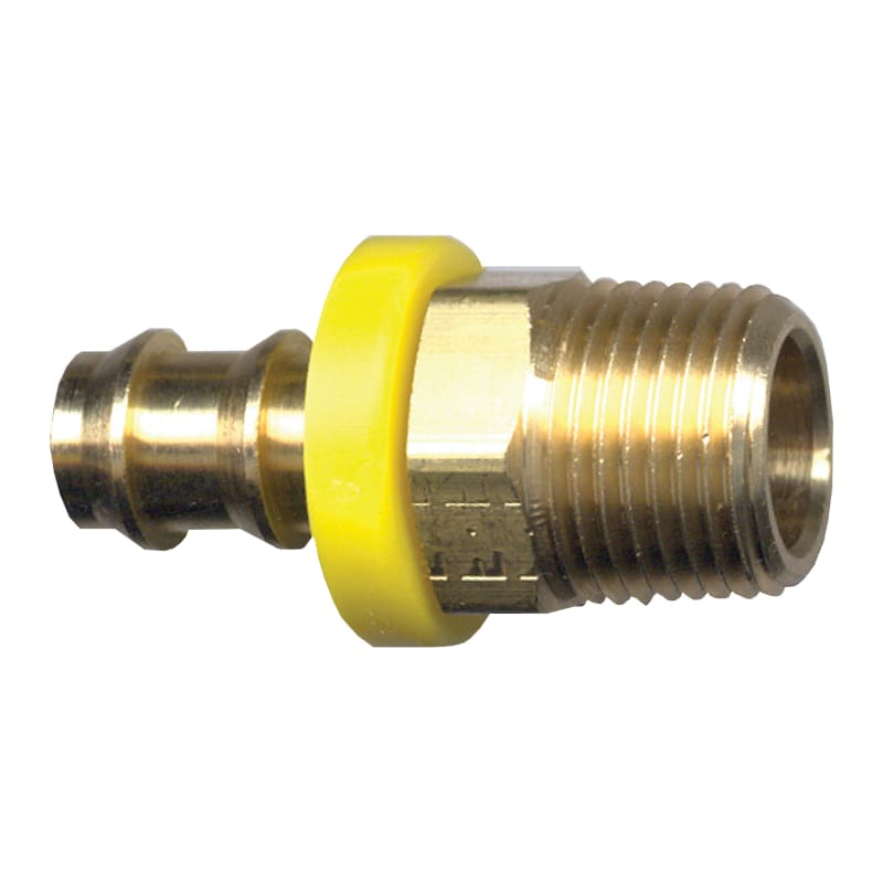 Grip-Tite brass straight hose barb fitting (push-on) 1/2 BARB X 3/4 M-NPT