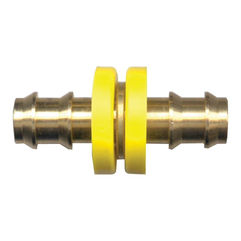 Brass straight hose barb coupling (splicer) 1/4 hose barb