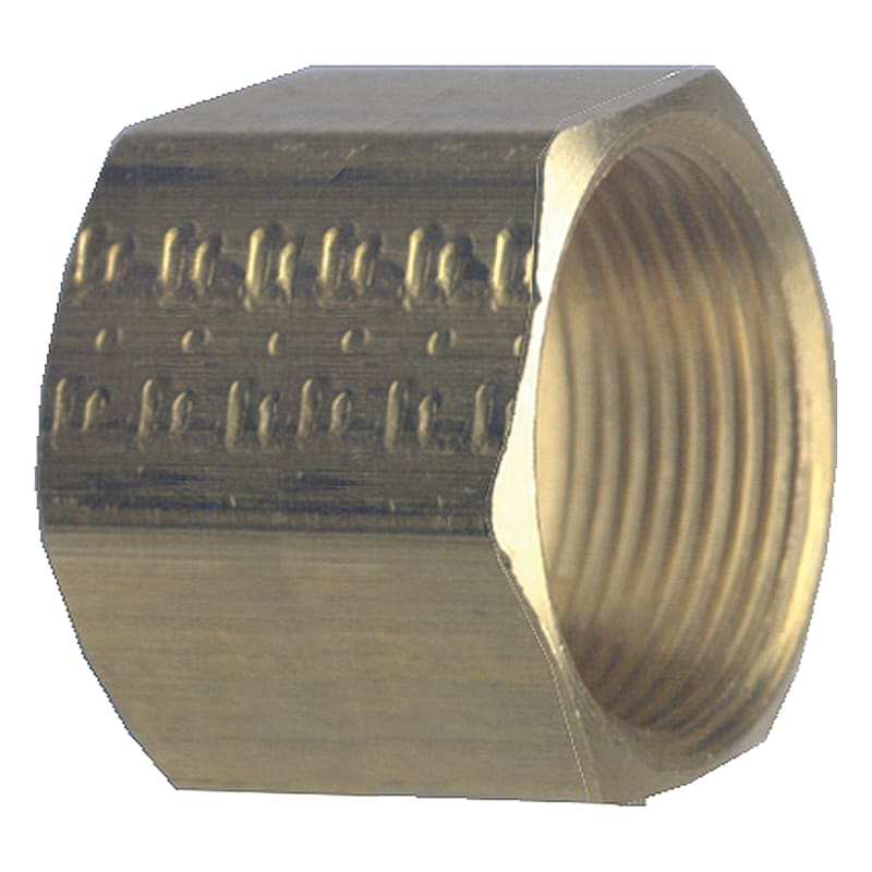 Brass standard compression nut 5/8 tube