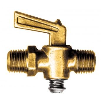 Brass spring bottom shut-off cock 1/4 M-NPT