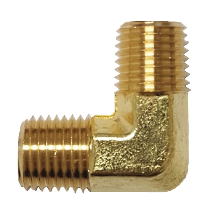 Forged brass 90 deg elbow 1/8 M-NPT