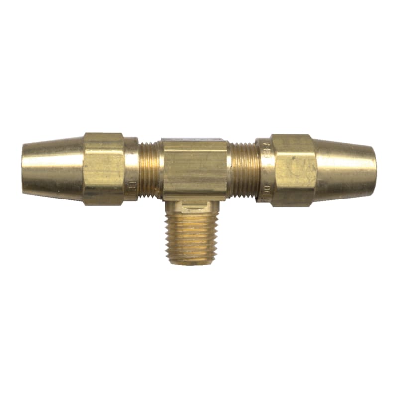 D.O.T. brass compression branch tee 3/8 tube X 1/4 M-NPT for copper tube