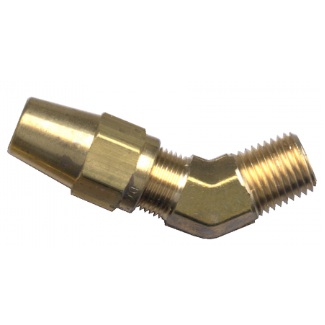 D.O.T. brass compression 45 deg elbow 3/8 tube X 3/8 M-NPT for copper tube