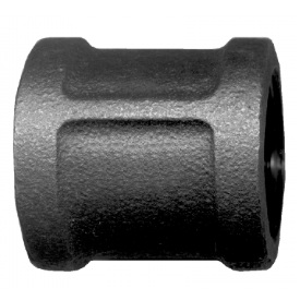 Black malleable straight coupling 1/8 F-NPT