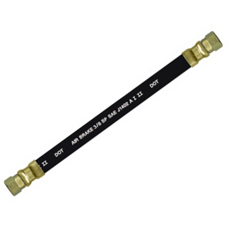 D.O.T. air brake hose assembly 3/8 in X 24 in X 3/8 female swivel flare