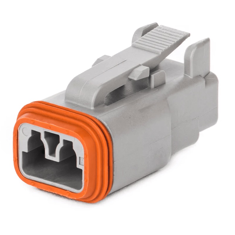 Connecteur mâle 2 cavités pour Deutsch série DT (contact grosseur 16)