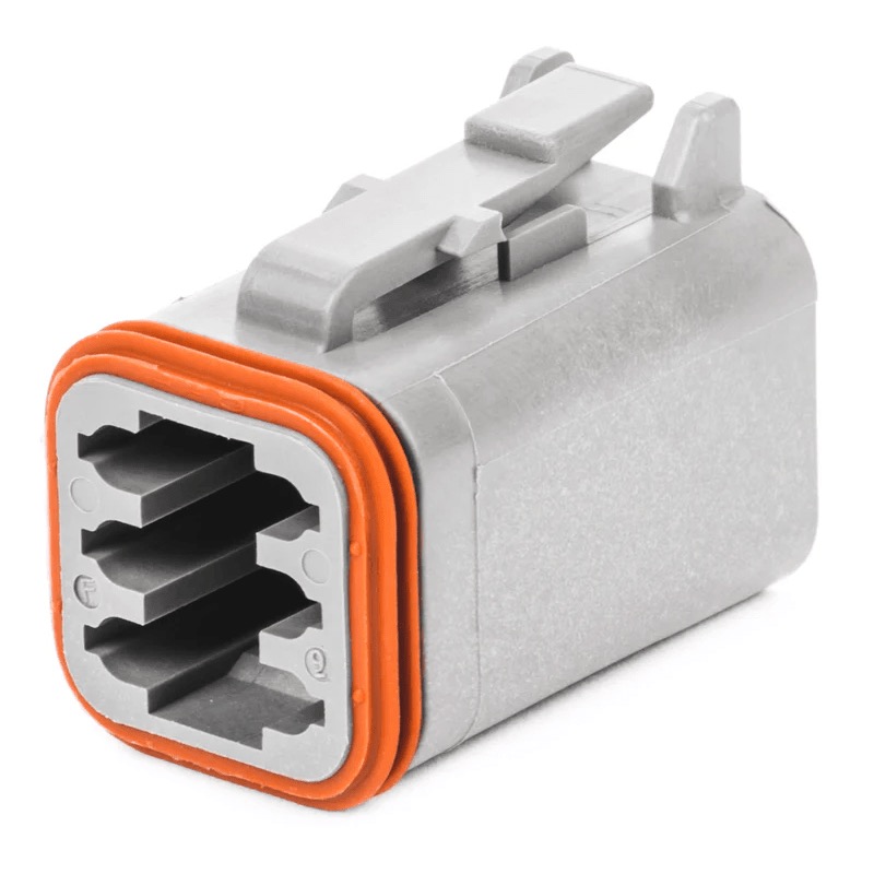 Connecteur mâle 6 cavités pour Deutsch série DT (contact grosseur 16)