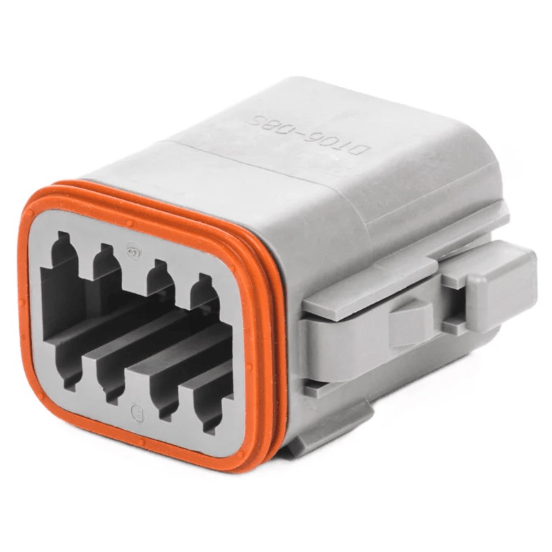 Connecteur mâle 8 cavités pour Deutsch série DT (contact grosseur 16)