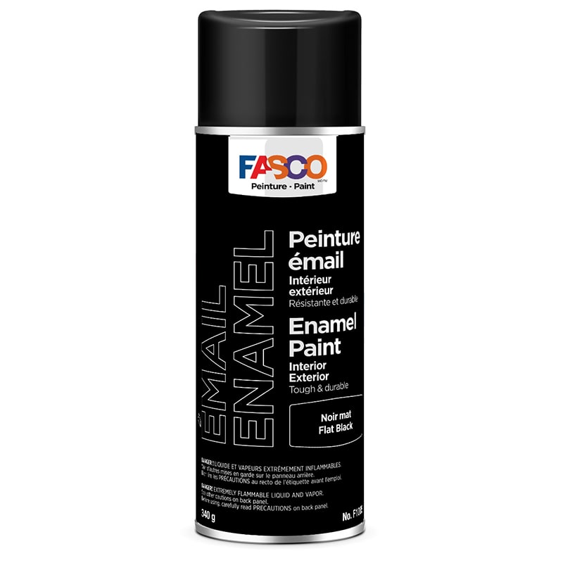 FASCO® interior / exterior enamel paint flat black (340 g aerosol)