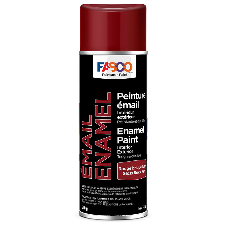 FASCO® interior / exterior enamel paint gloss brick red (340 g aerosol)