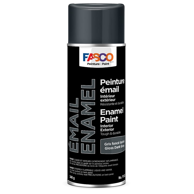 FASCO® interior / exterior enamel paint gloss dark gray (340 g aerosol)
