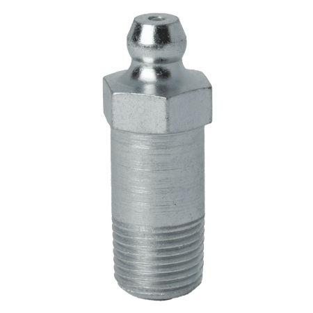 Straight grease fitting 1/8-27 PTF X 1.25 in long zinc