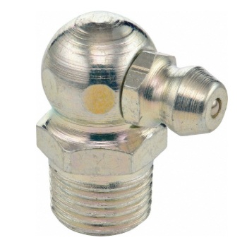 90 deg grease fitting 1/8-27 PTF X 0.84 in long zinc