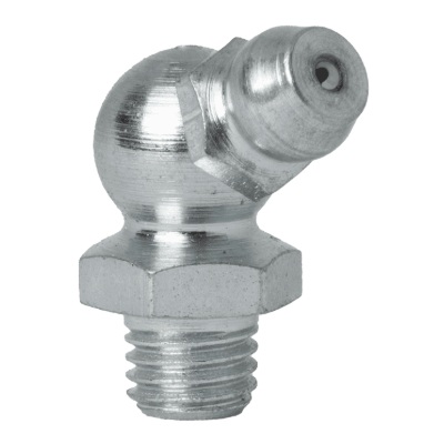 65 deg grease fitting 1/4-28 SAE-LT X 0.76 in long zinc
