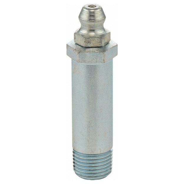 Straight grease fitting 1/8-27 PTF X 1.75 in long zinc