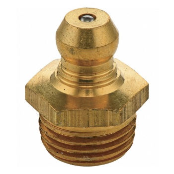 Straight thread-forming grease fitting 1/8-27 PTF X 0.60 in long yellow zinc