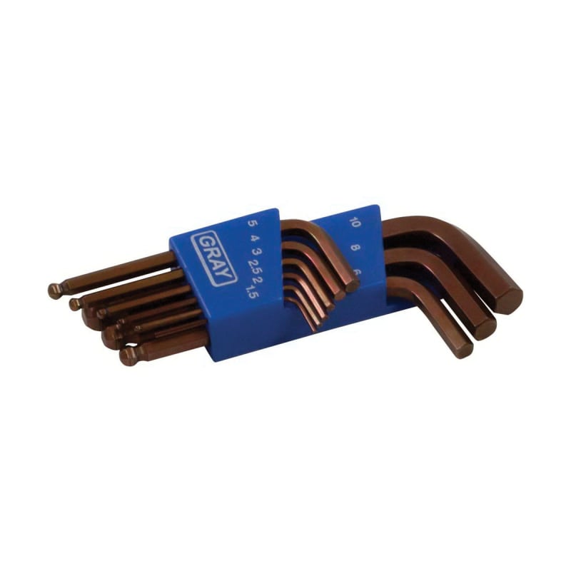 HEX KEY BALLEND SHORT 9 PC MET