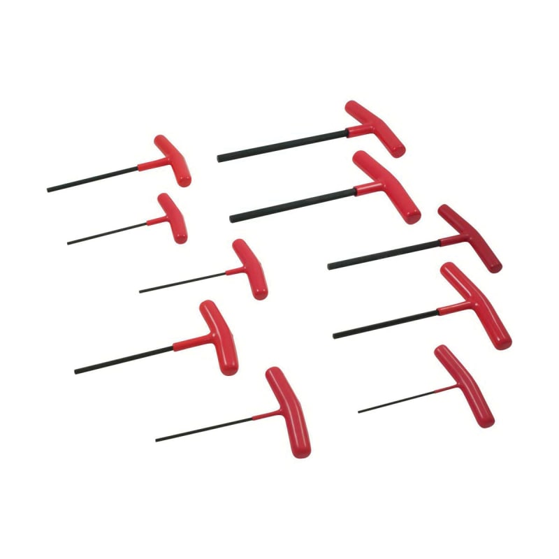 HEX KEY T - HANDLE 10 PCS SAE