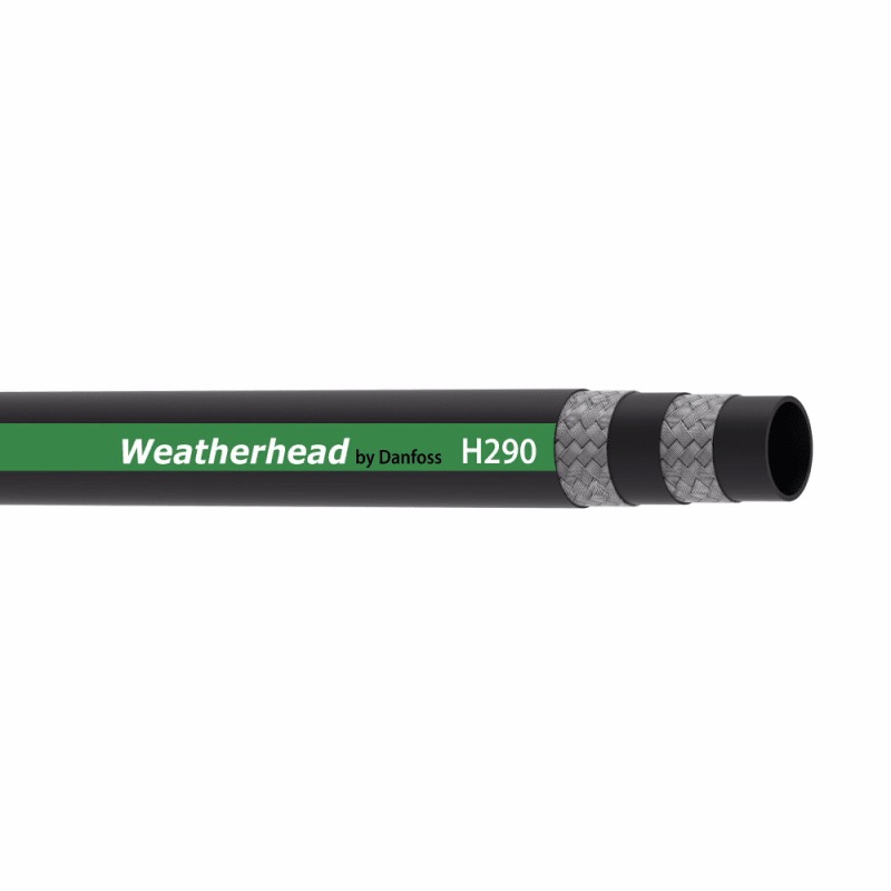Premium series two wire braided hose 3/8 X 50 ft (SAE 100R2 / EN 853 2SN)