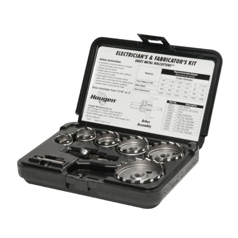 Holcutter™ kit for sheet metal holemaking 7/8 to 2-1/2 in cutters