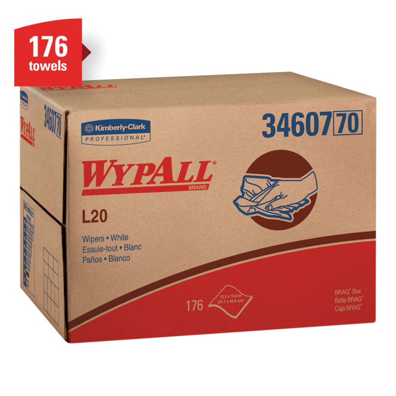 CHIFFONS WYPALL L20 BLANC 12.5X16.8