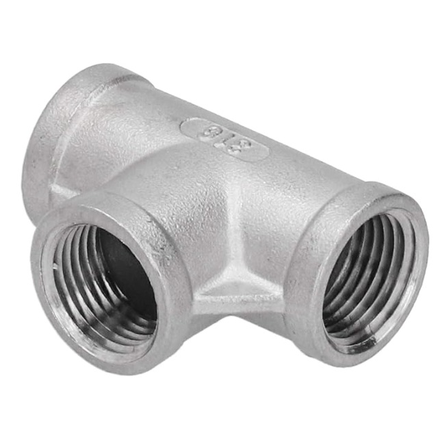 316 stainless steel female tee 1/8 NPT