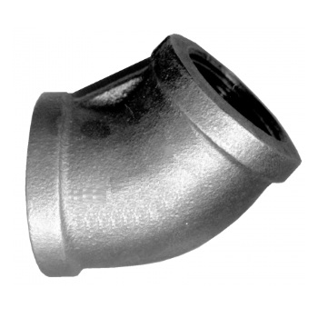 Black malleable 45 deg elbow 1/8 F-NPT