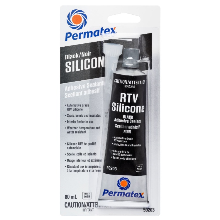 RTV Adhesive Sealant, Tube, Black