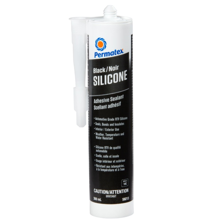 BLACK SILICONE ADHESIVE SEALANT, 12.9 OZ
