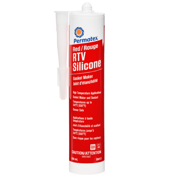 PERMATEX 59413 RTV Silicone Gasket Maker Red High-Temp 11 oz Cartridge