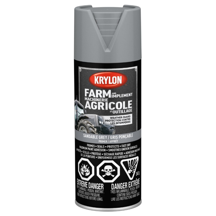 Krylon® Farm & Implement Paint Aerosol Sandable Grey Primer 340 g