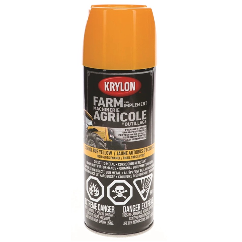 Krylon® Farm & Implement Paint Aerosol School Bus Yellow (Transport Yellow) 340 g
