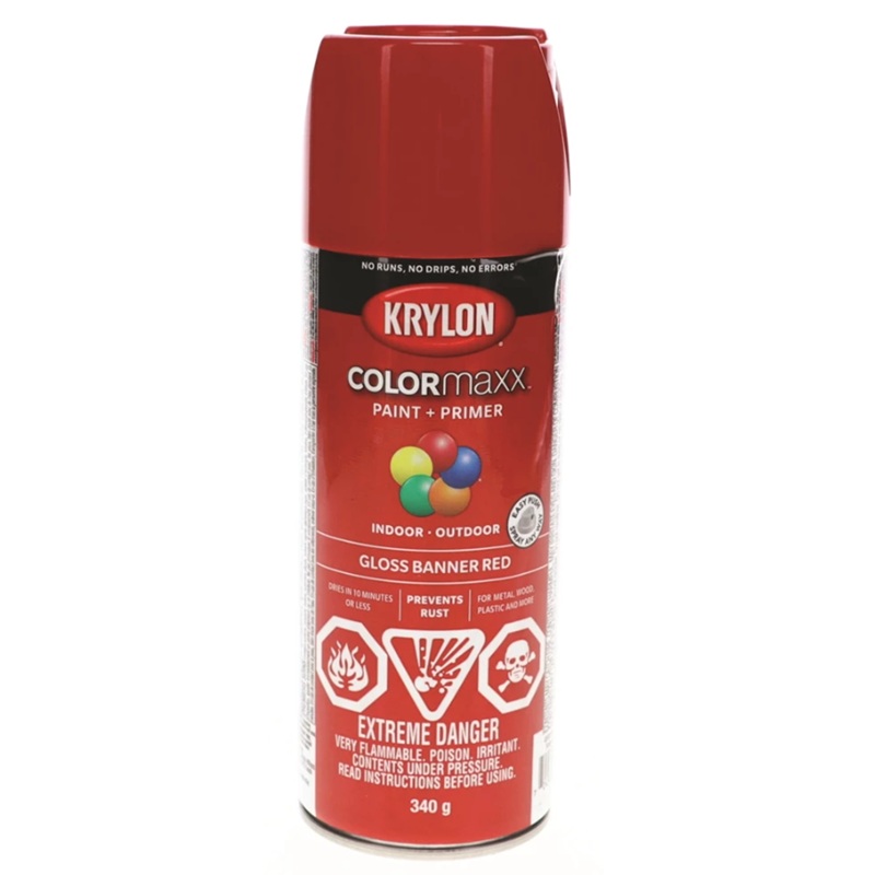 Krylon® COLORmaxx Paint + Primer GLOSS BANNER RED 340 g