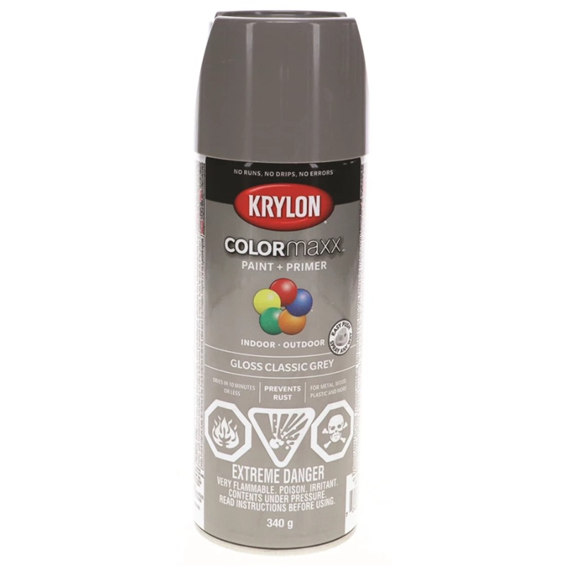 Krylon® COLORmaxx Paint + Primer GLOSS CLASSIC GREY 340 g